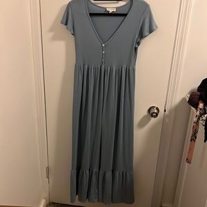 Dusty Blue Maxi Dress